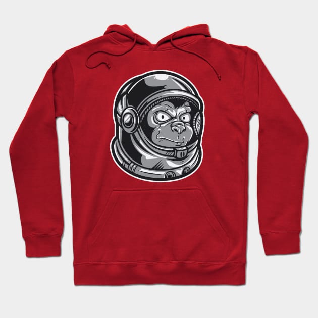 Monkey astronaut Hoodie by Space heights